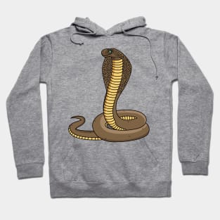 Brown cobra snake illustration Hoodie